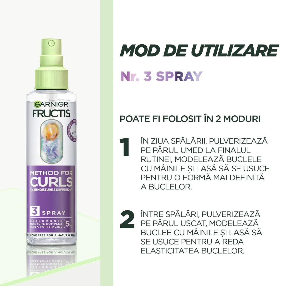 Spray pentru definirea buclelor Fructis Curls Method, 150ml, Garnier