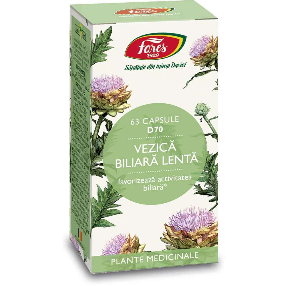 Vezica biliara lenta, 63 capsule, Fares