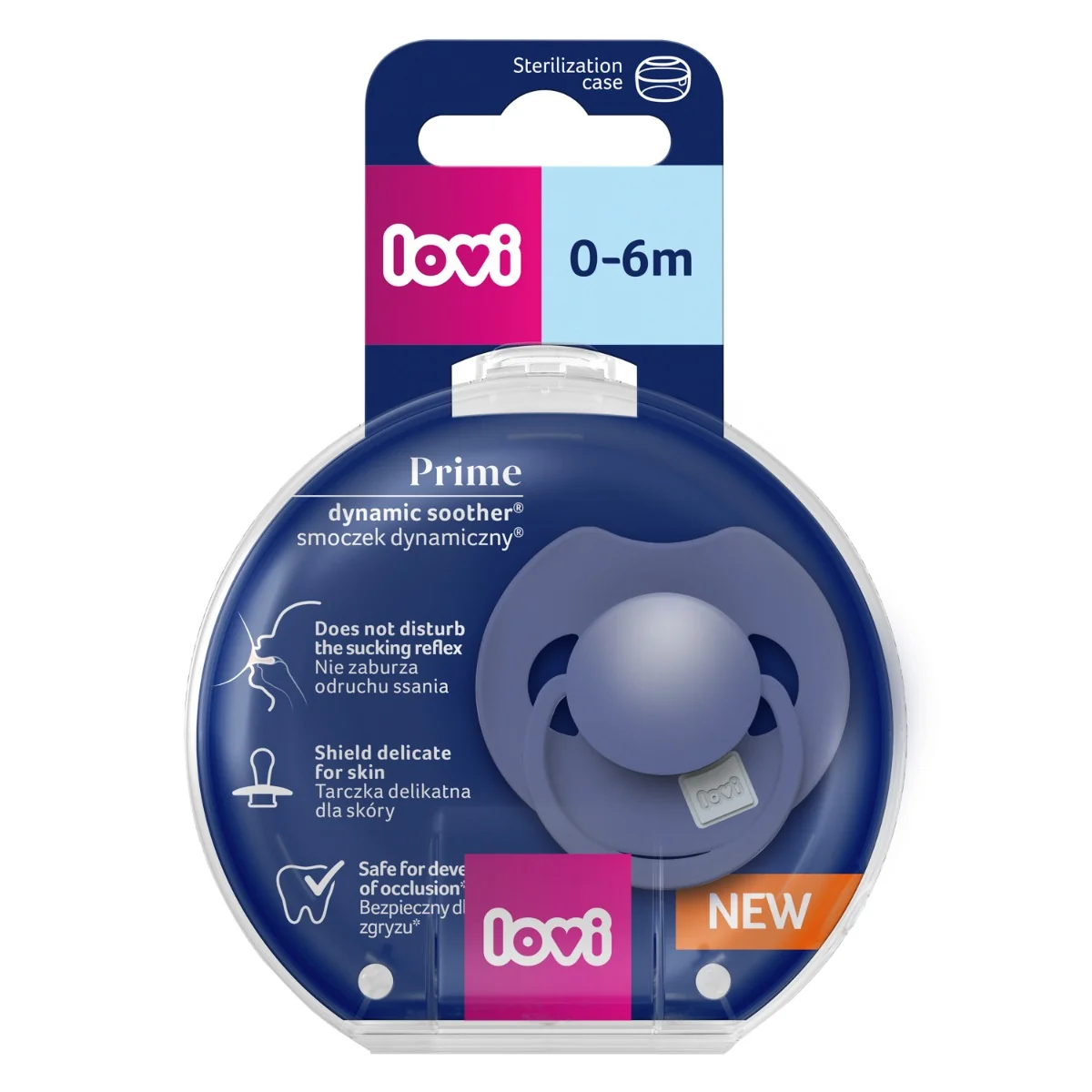 Suzeta din silicon pentru 0 - 6 luni Prime Blue 34/417, 1 bucata, LOVI