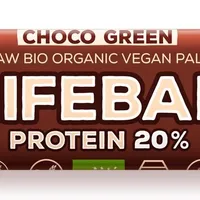 Baton cu ciocolata si proteine raw Lifebar Bio, 47g, Lifefood