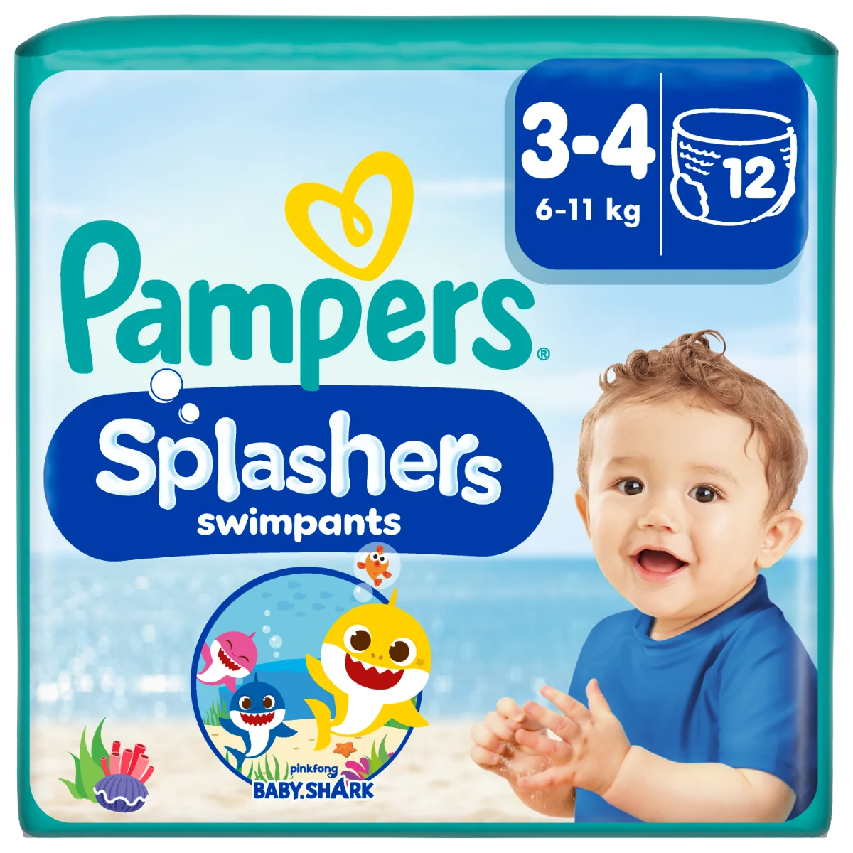 Scutece chilotel pentru apa Marimea 3-4 6-11kg, 12 bucati, Pampers