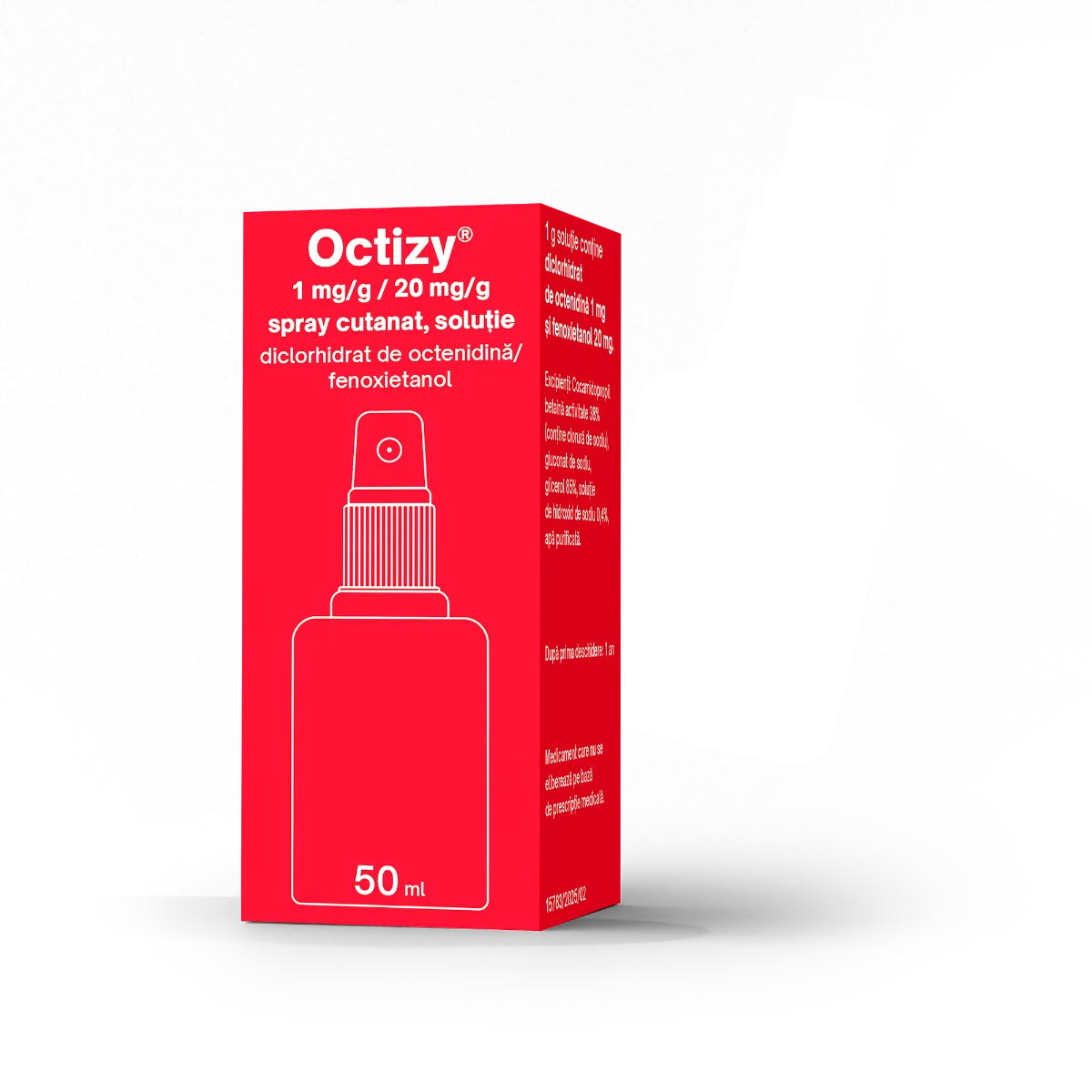 Spray antiseptic Octizy 1mg/g + 20mg/g, 50ml, Egis Pharmaceuticals