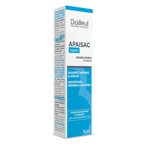 Balsam reparator pentru buze Apaisac Repair, 15ml, Bailleul