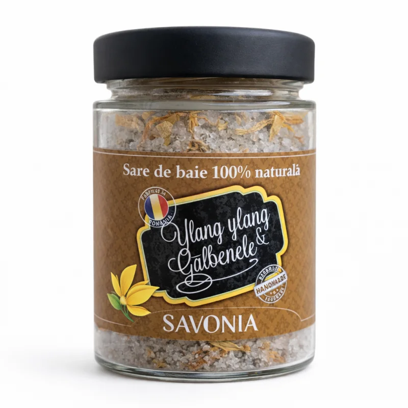 Sare de baie cu Ylang Ylang si Galbenele, 350g, Savonia