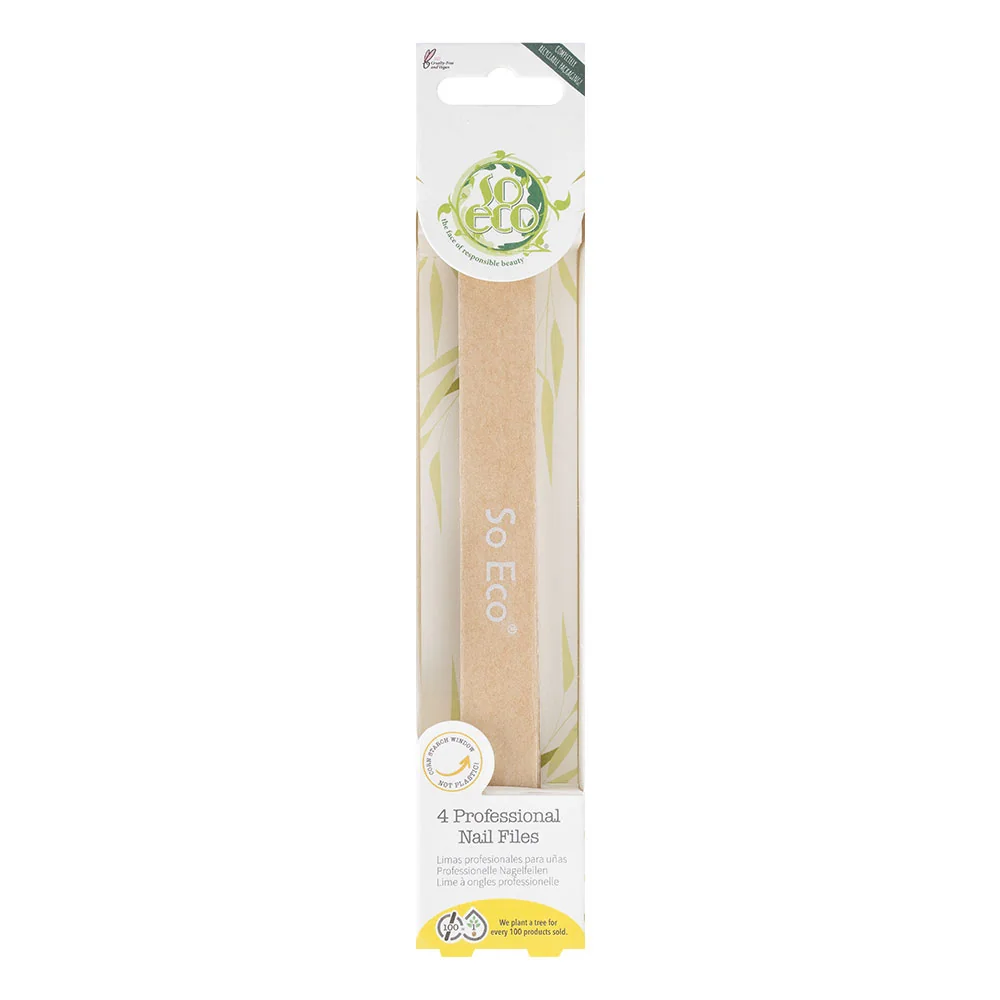 Set 4 pile ecologice profesionale pentru unghii, 1 bucata, So Eco 