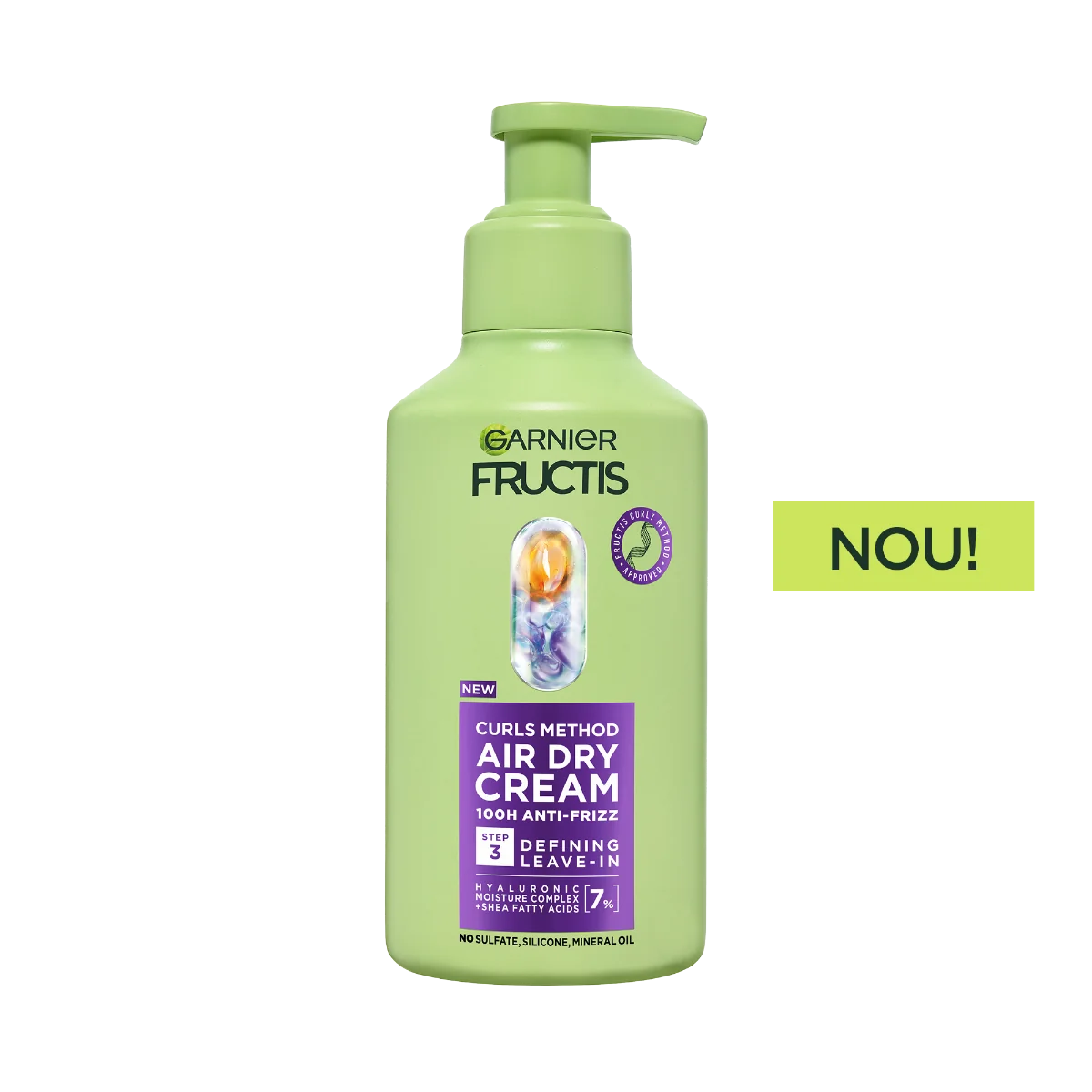 Crema pentru parul cret fara clatire Curls Method, 260ml, Garnier