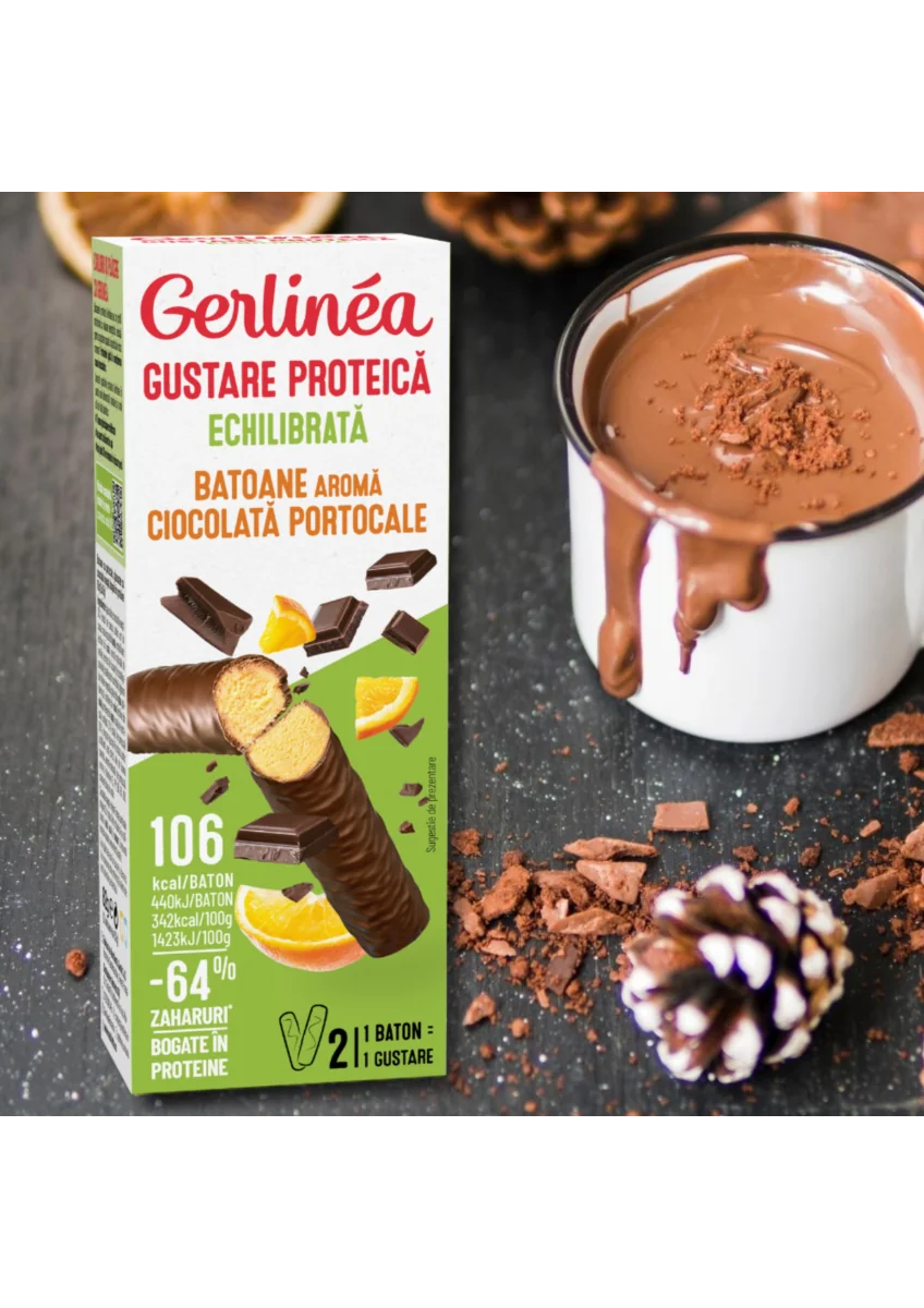 Batoane cioco-portocale mini pack, 62g, Gerlinea