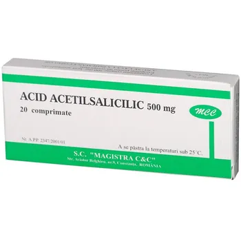 Acid Acetilsalicilic 500mg, 20 comprimate, Magistra 