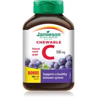 Vitamina C 500mg cu aroma de struguri, 120 tablete, Jamieson