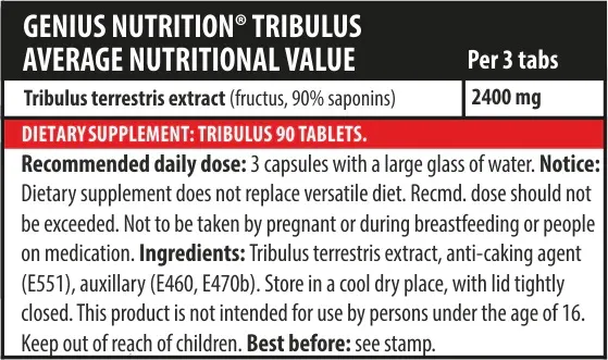Tribulus, 90 tablete, Genius Nutrition 