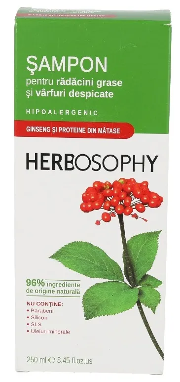 Herbosophy Sampon cu extract de ginseng, 250ml
