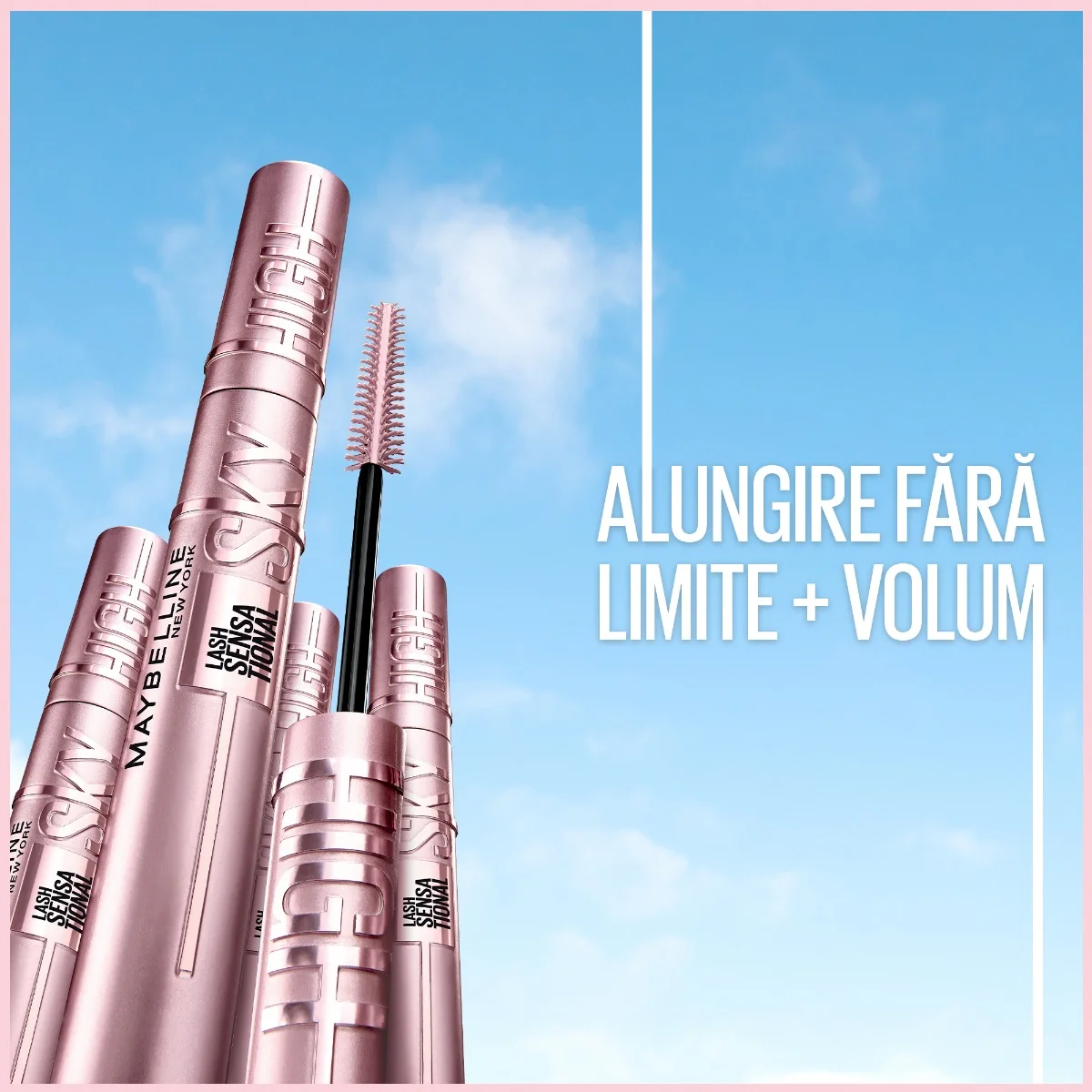 Mascara Lash Sensational Sky High Black, 7.2ml, Maybelline