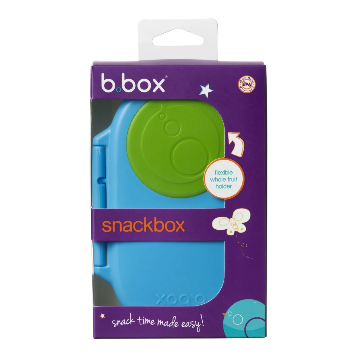 Caserola compartimentata pentru +3 ani Snackbox Albastru, 1 bucata, Bbox
