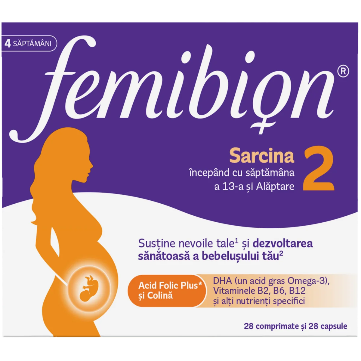 Femibion 2 Sarcina si Alaptare, 28 comprimate + 28 capsule