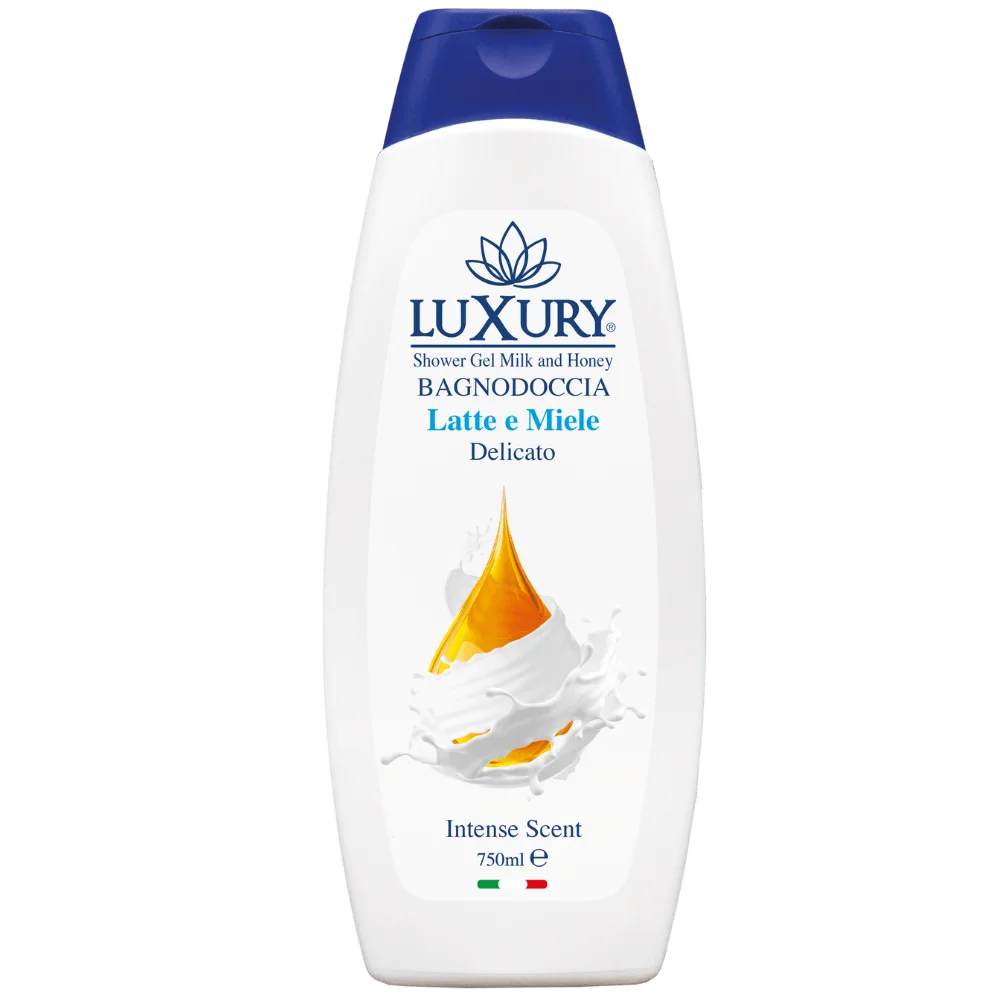 Gel de dus cu lapte si miere, 750ml, Luxury