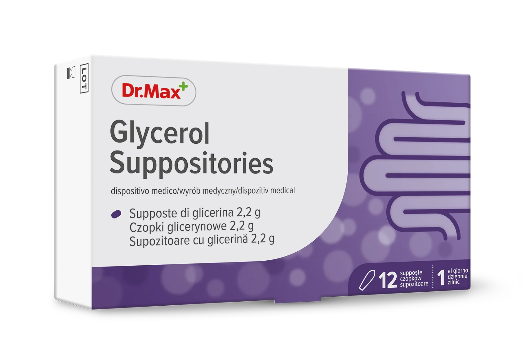 Dr. Max Glycerol Suppositories 2,2g, 12 bucati