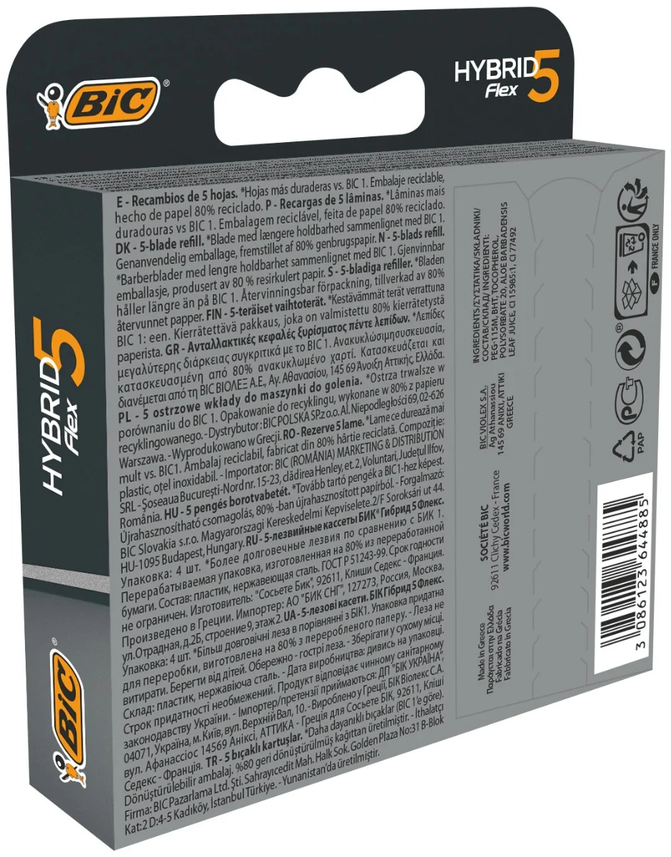 Rezerve aparat de ras Flex 5, 4 bucati, BIC