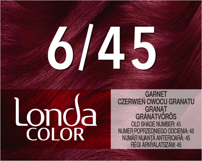 Vopsea de par permanenta 6/45 Rosu Granat, 110ml, Londa