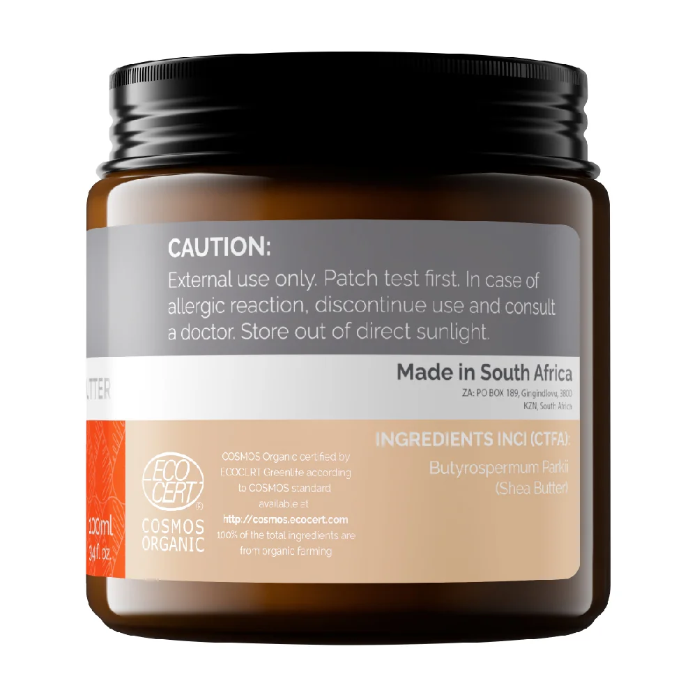 Unt de Shea Fair Trade Pur Inodor 100% Organic, 100ml, Soil