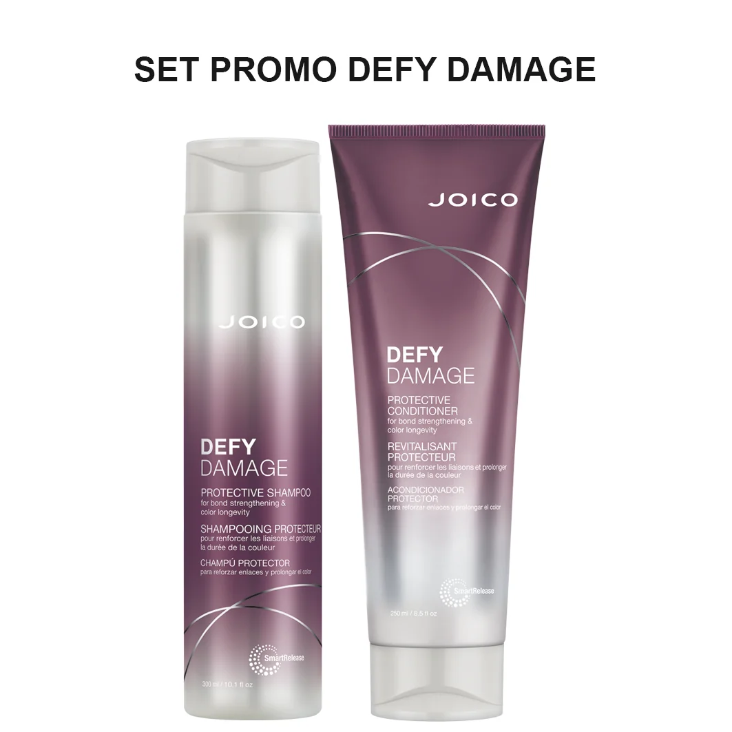 Pachet Promo Defy Damage Sampon 300ml + Balsam de par 250ml, Joico