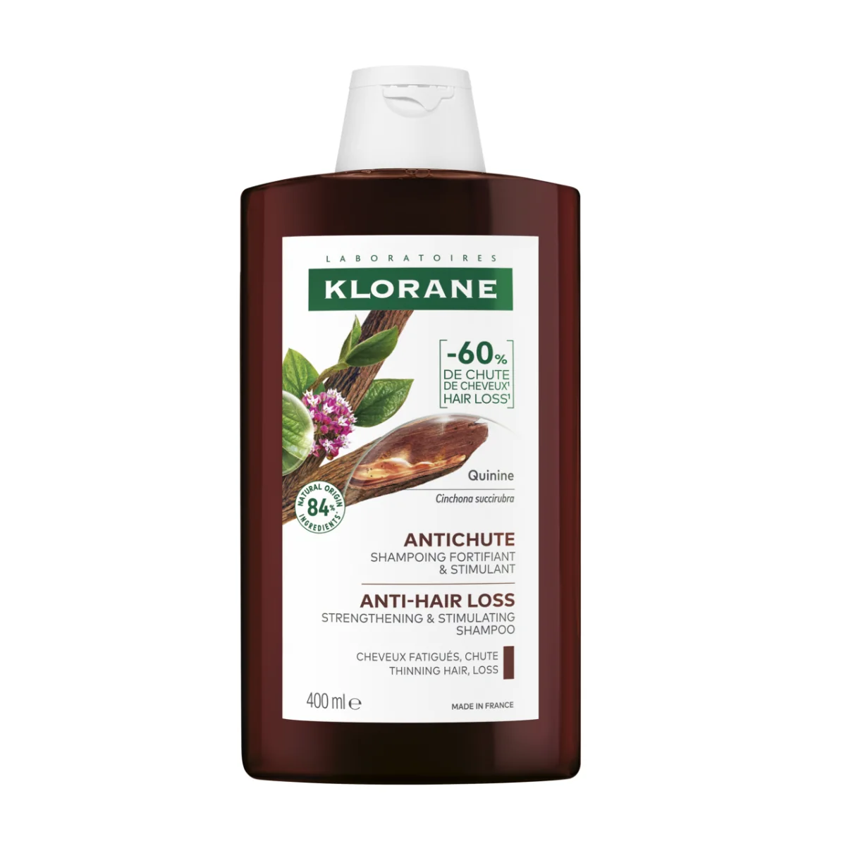 Sampon chinina si floare de colt Bio, 400ml, Klorane