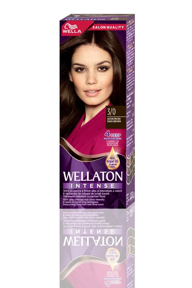Vopsea de par permanenta Saten Inchis 3.0 Wellaton, 110ml, Wella