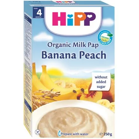 Cereale cu piersici si banane Bio, 250g, HiPP