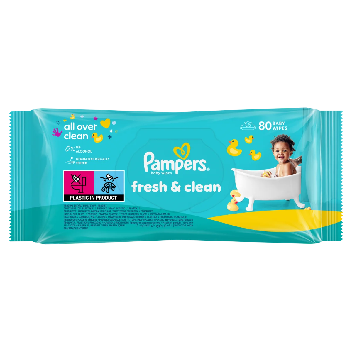 Servetele umede Fresh Clean, 80 bucati, Pampers