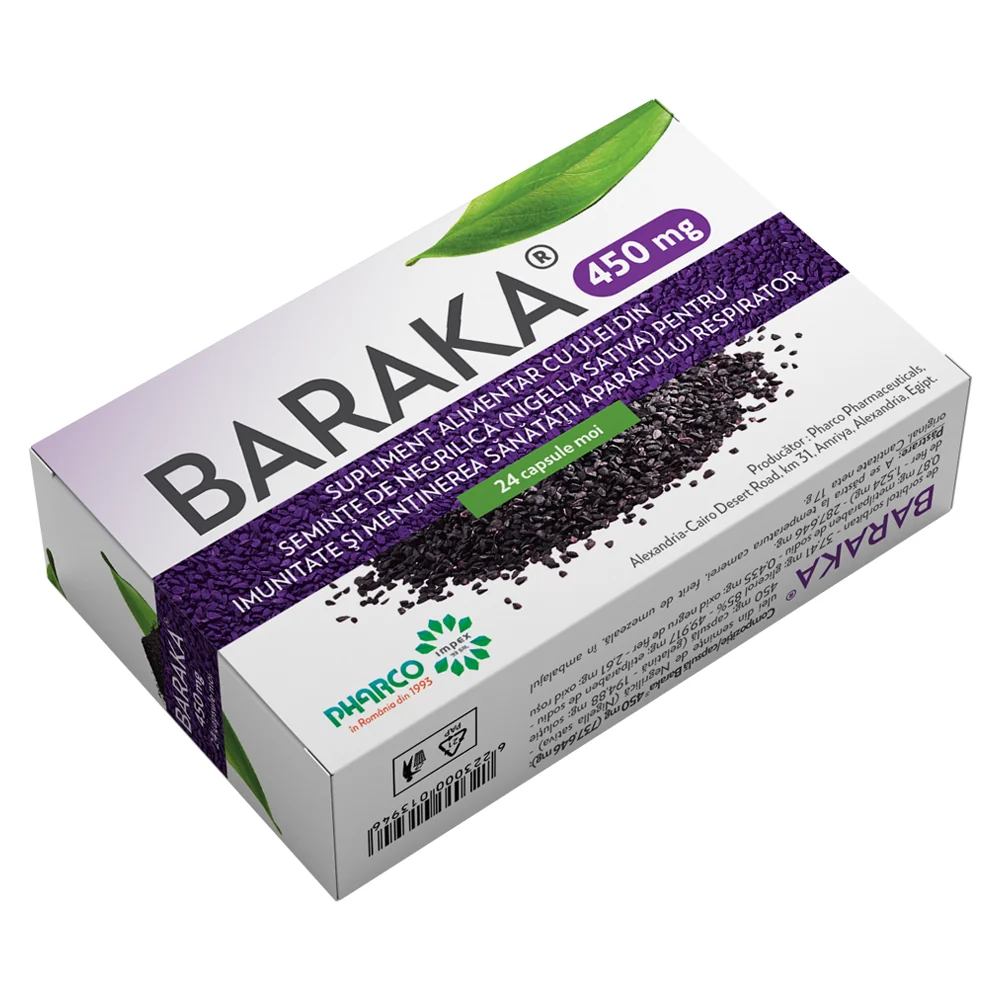 Baraka 450 mg, 24 capsule moi, Pharco