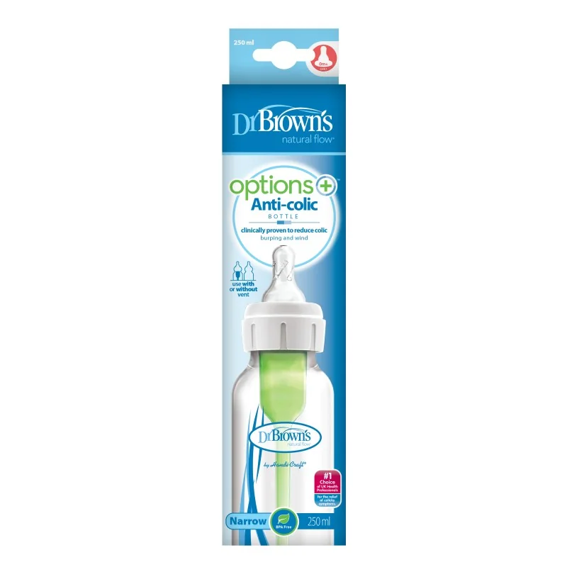 Biberon anti-colici cu gat ingust Options+, 250ml, Dr. Brown's