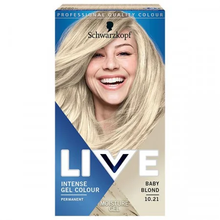 Vopsea de par permanenta Intense Gel 10.21 Baby blond, 142,5ml, Live