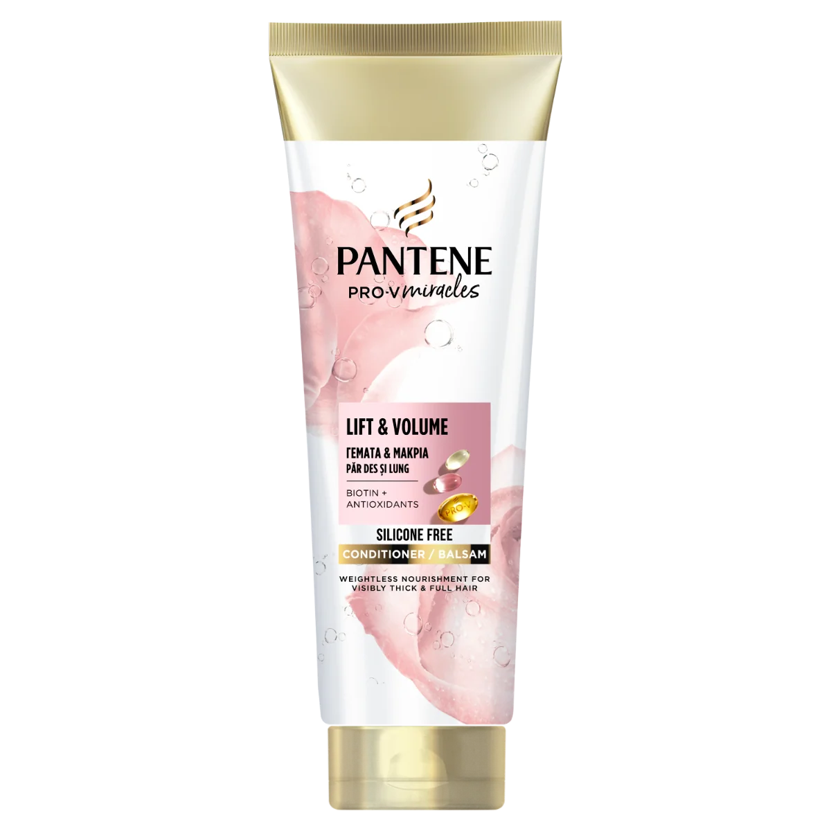 Balsam pentru par cu biotina fara silicon Lift'N'Volume, 160ml, Pantene