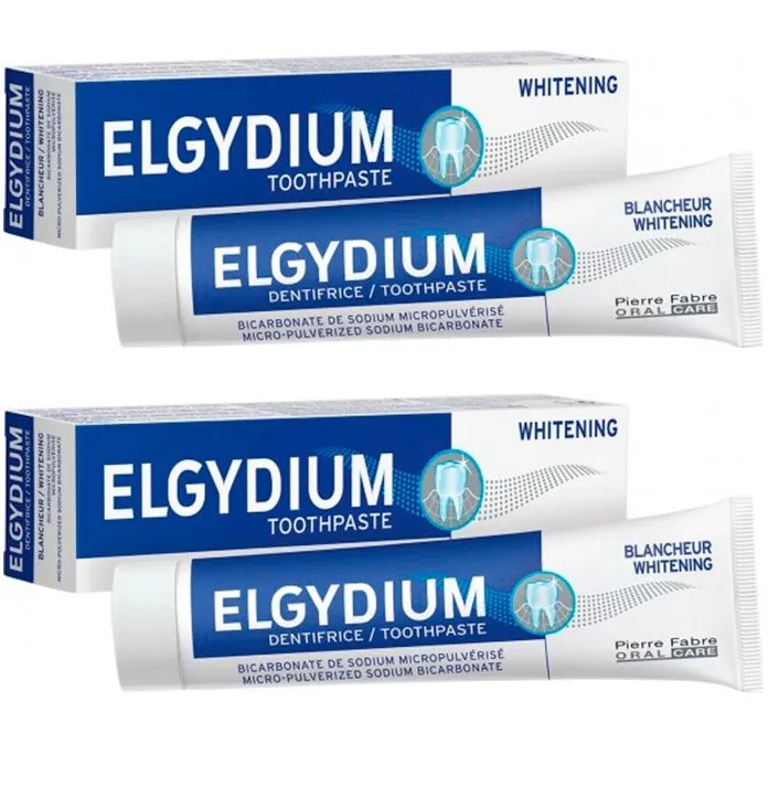 Pachet Pasta de dinti pentru albire 75ml 1+ 50% reducere la al doilea produs, 2 x 75ml, Elgydium