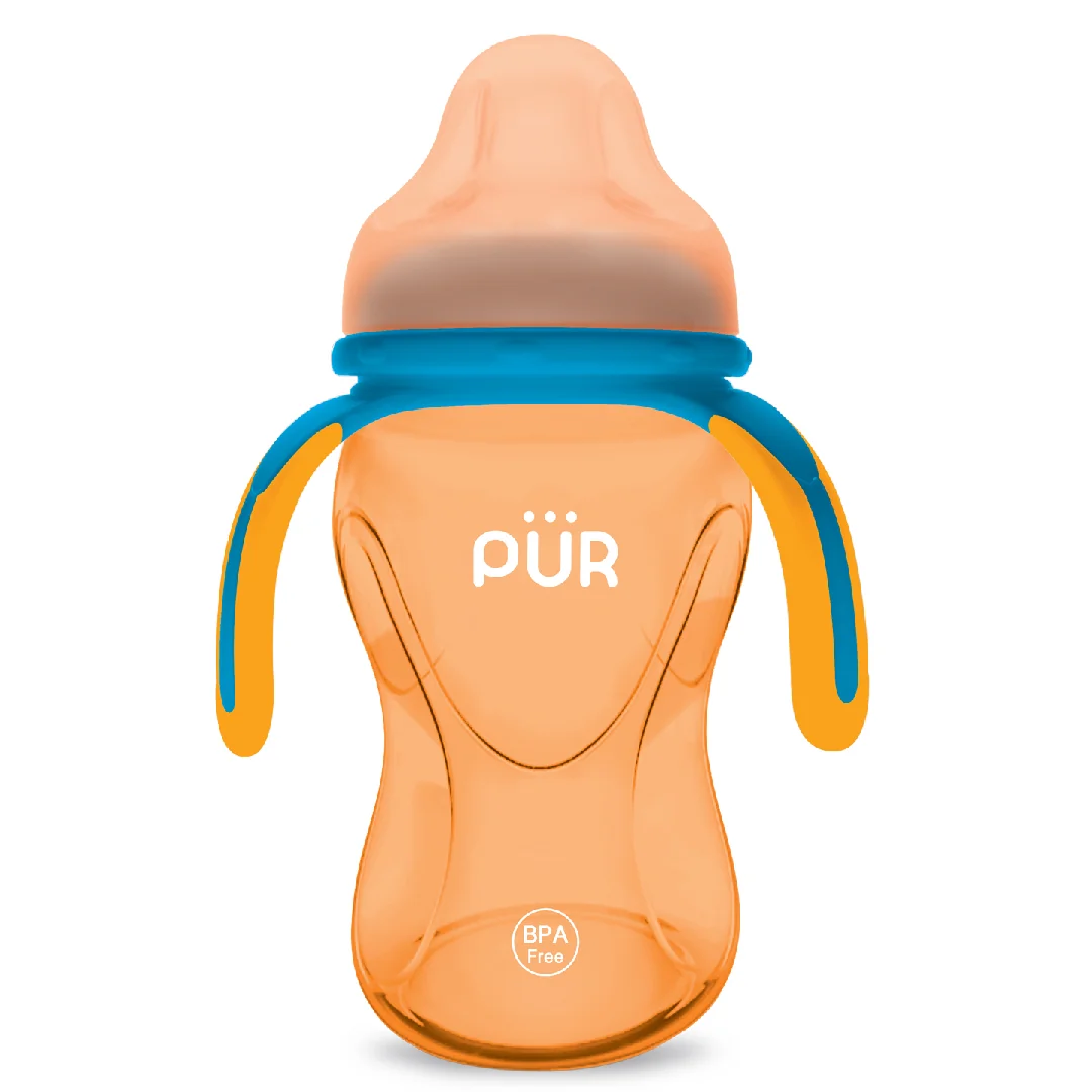 Cana cu prindere multipla +6 luni Portocaliu, 250ml, PUR