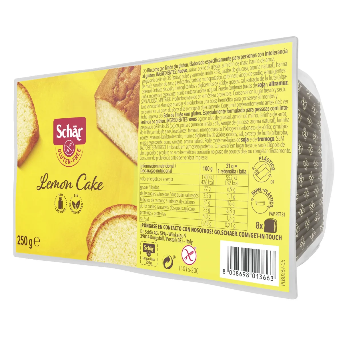 Lemon Cake, 250g, Schar