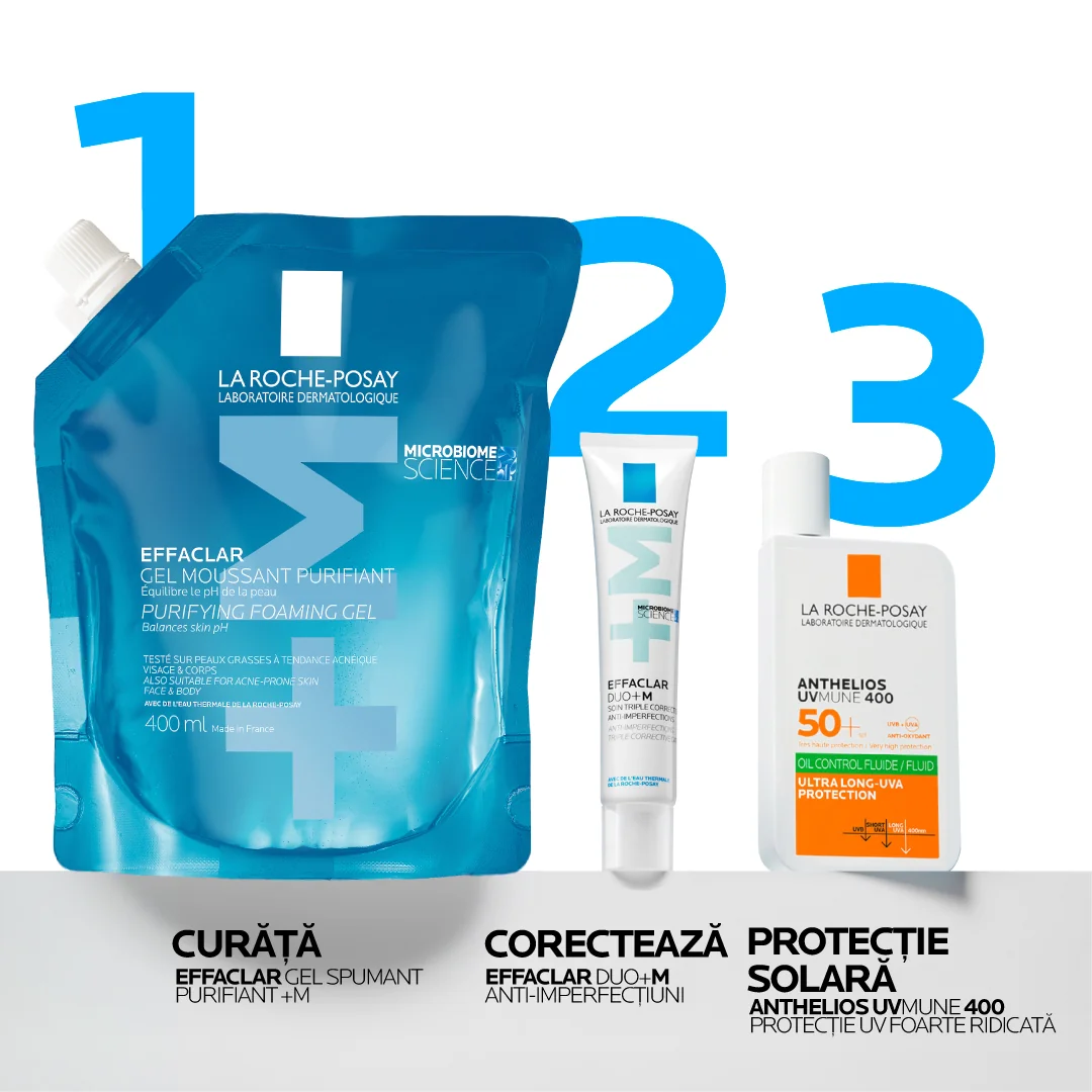 Rezerva gel spumant purifiant +M Effaclar, 400ml, La Roche-Posay