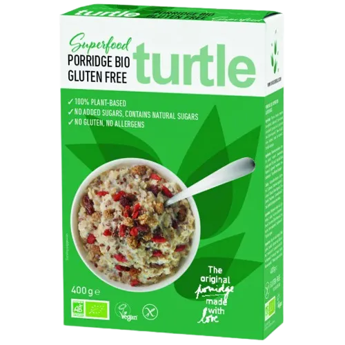 Cereale terci organic cu fructe goji si seminte de chia fara gluten, 400g, Turtle