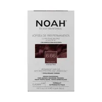 Vopsea de par naturala Rosu inchis (6.66), 140ml, Noah