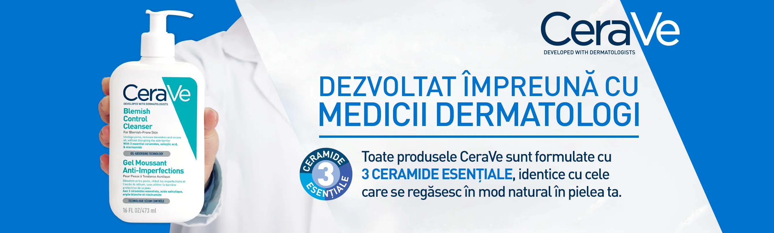Gel de curatare spumant anti-imperfectiuni pentru ten cu tendinta acneica, 473ml, CeraVe Dezvoltat cu ajutorul medicilor dermatologi Gel de curatare spumant anti-imperfectiuni pentru ten cu tendinta acneica, 473ml, CeraVe Dezvoltat cu ajutorul medicilor dermatologi