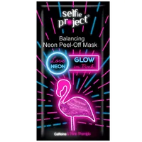 Masca exfolianta regeneranta neon Flamingo Glow in Pink, 10ml, Selfie Project