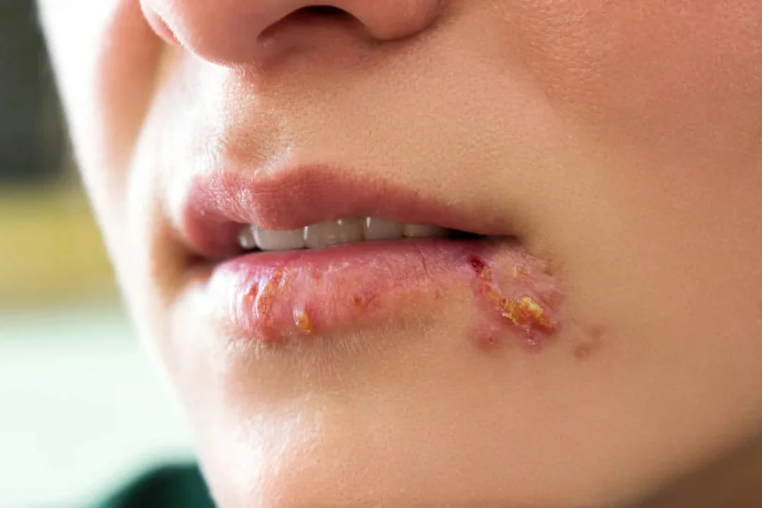 persoana cu herpes oral persoana cu herpes oral