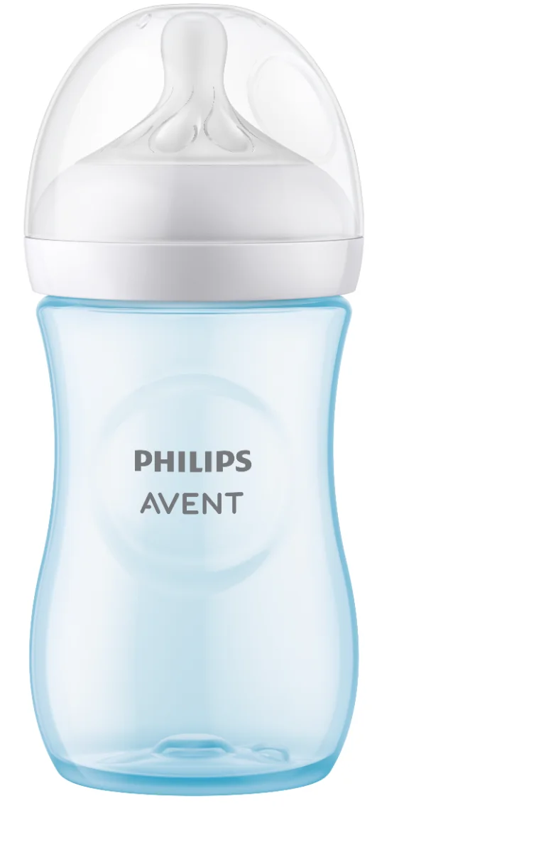 Biberon pentru +1 luna Natural Response Albastru SCY903/21, 260ml, Philips Avent