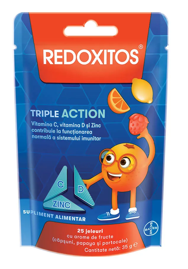 Redoxitos Triple Action jeleuri, 25 bucati, Bayer