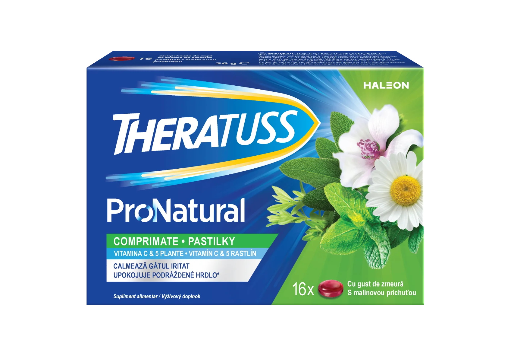 Theratuss Natural comprimate de supt, 16 comprimate, Haleon