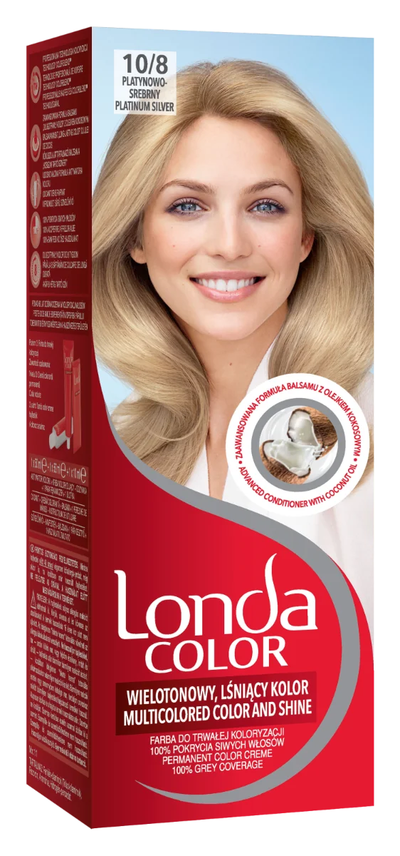 Vopsea de par permanenta 10/8 Platinum Silver, 110ml, Londa