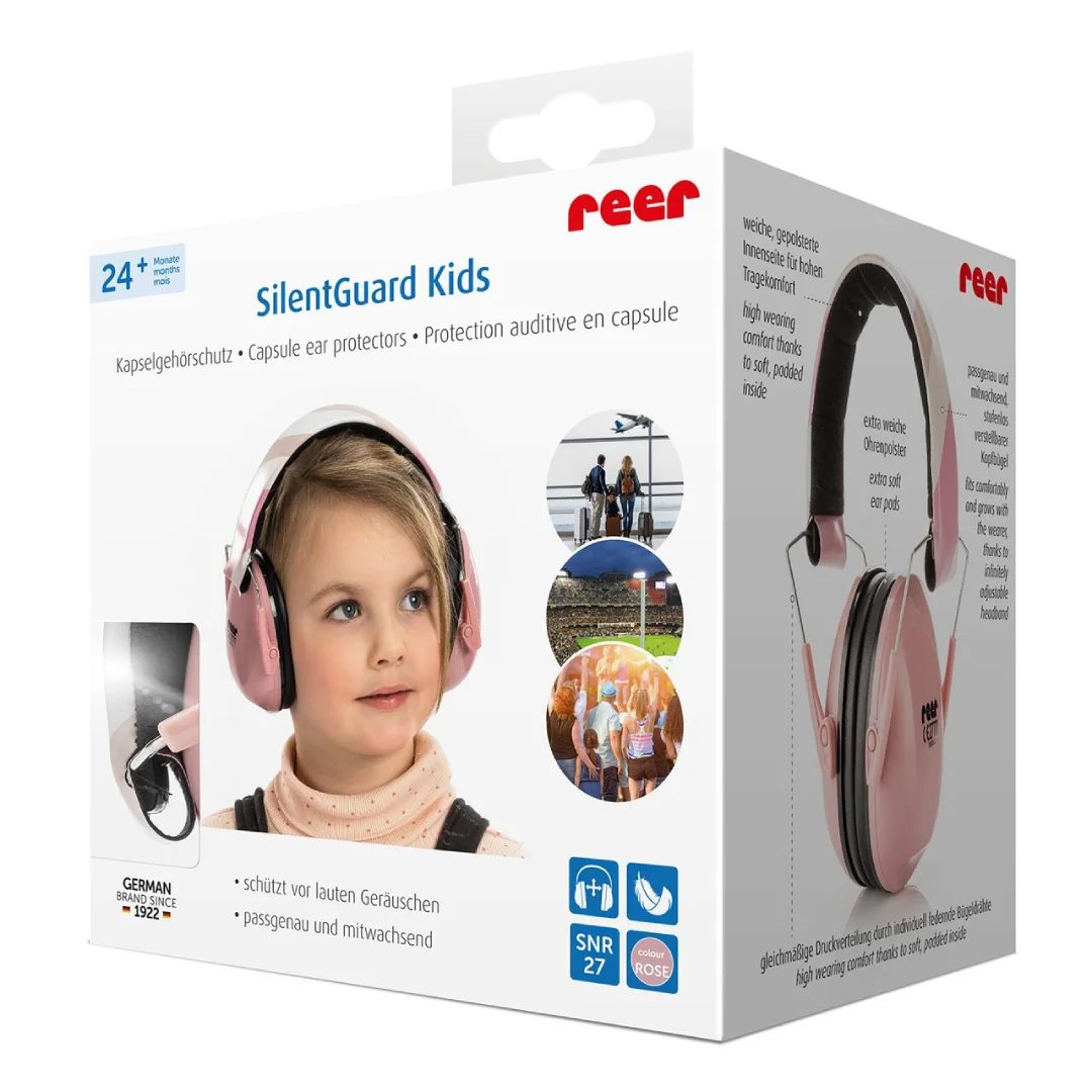 Casti antifonice +5 ani Silent Guard Kids Roz, 1 bucata, Reer
