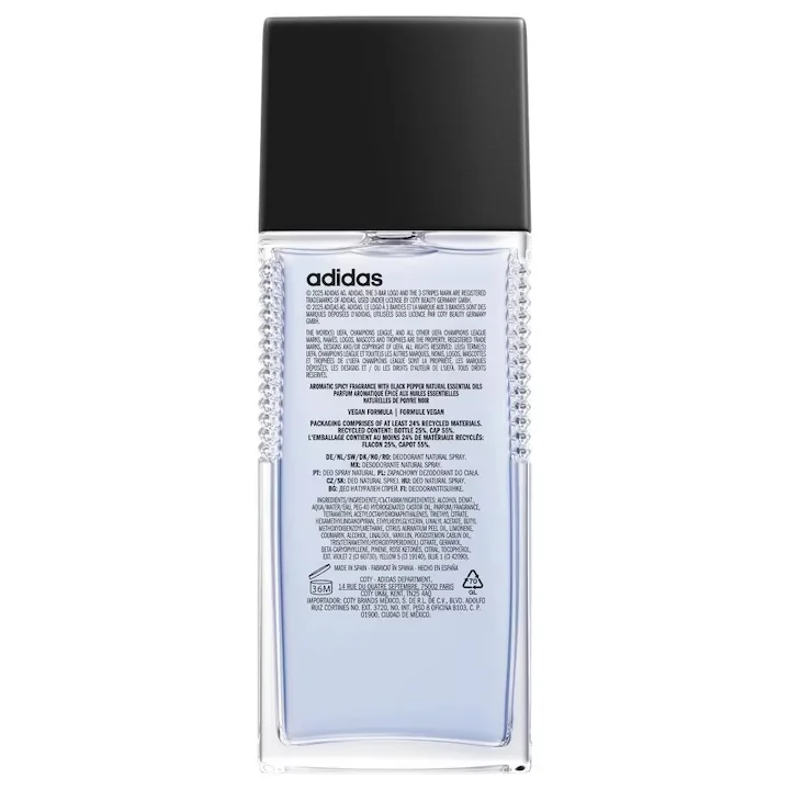 Deodorant natural spray UEFA Pro Player, 75ml, Adidas