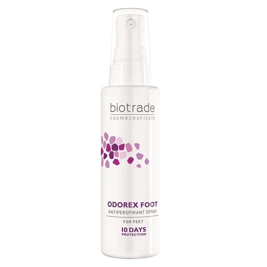 Deo spray antiperspirant impotriva transpiratiei excesive Odorex Foot, 50ml, Biotrade