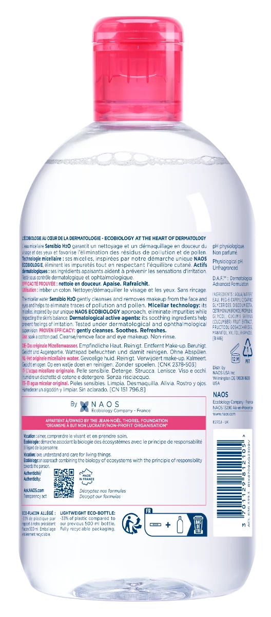 Solutie micelara Sensibio H2O, 500ml, Bioderma