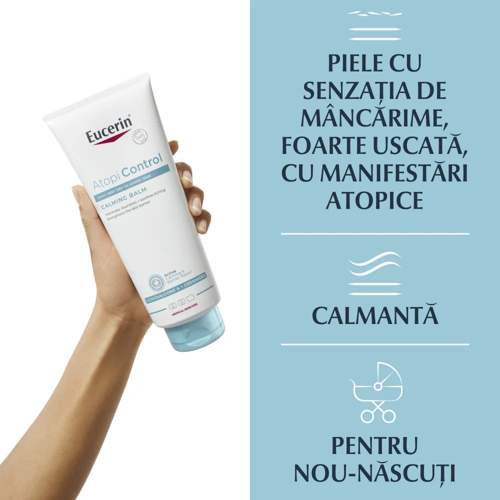 Balsam calmant Eucerin AtopiControl 400ml principale beneficii Balsam calmant Eucerin AtopiControl 400ml principale beneficii